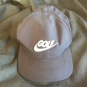 Nike gold hat gray and white OSFM
